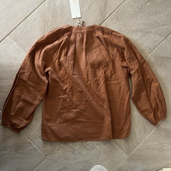 Dylan XS Poets blouse NWT gorgeous brown color - Picture 4 of 8